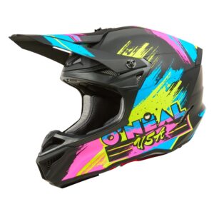 ONEAL 26 5SRS RESEDA HELMET – BLACK/YELLOW/BLUE/PINK