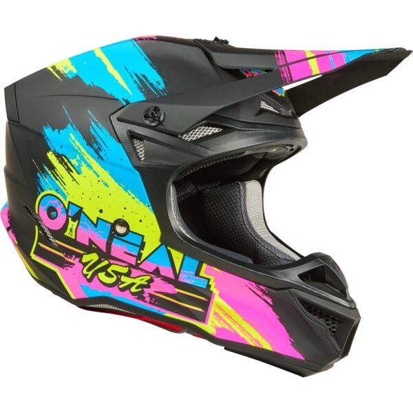 ONEAL 26 5SRS RESEDA HELMET - BLACK/YELLOW/BLUE/PINK - Image 5