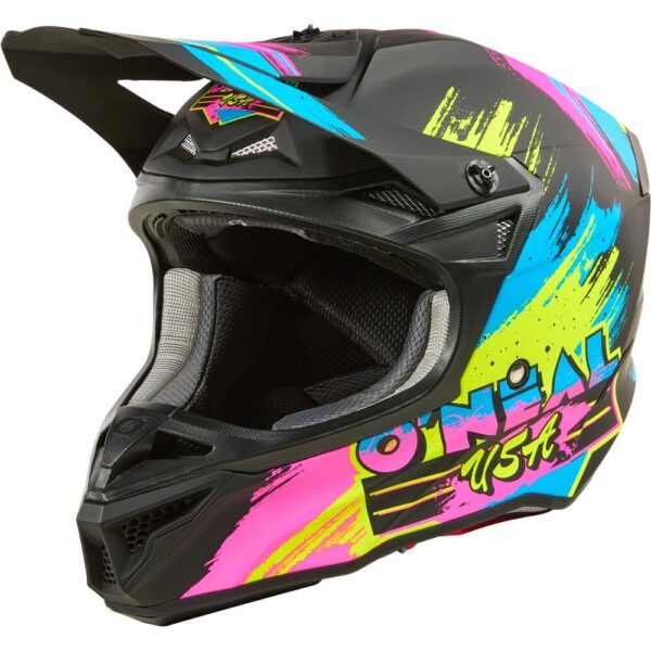 ONEAL 26 5SRS RESEDA HELMET - BLACK/YELLOW/BLUE/PINK - Image 3