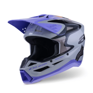 ALPINESTARS 2026 SM-3 JETTSON MX HELMET – GREY/PURPLE/BLACK/GLOSSY