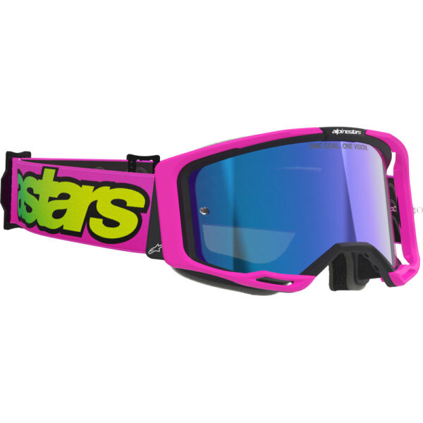 ALPINESTARS VISION 8 VISTA GOGGLES - PINK/YELLOW/BLUE MIRROR LENS