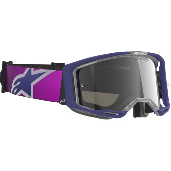 ALPINESTARS VISION 8 CORP GOGGLES - PURPLE/GREY/SILVER MIRROR LENS