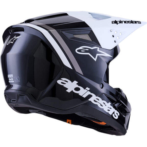 ALPINESTARS 2026 S-M3 RADIUM HELMET - BLACK/WHITE/GREY - Image 2