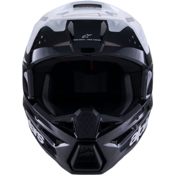 ALPINESTARS 2026 S-M3 RADIUM HELMET - BLACK/WHITE/GREY - Image 3