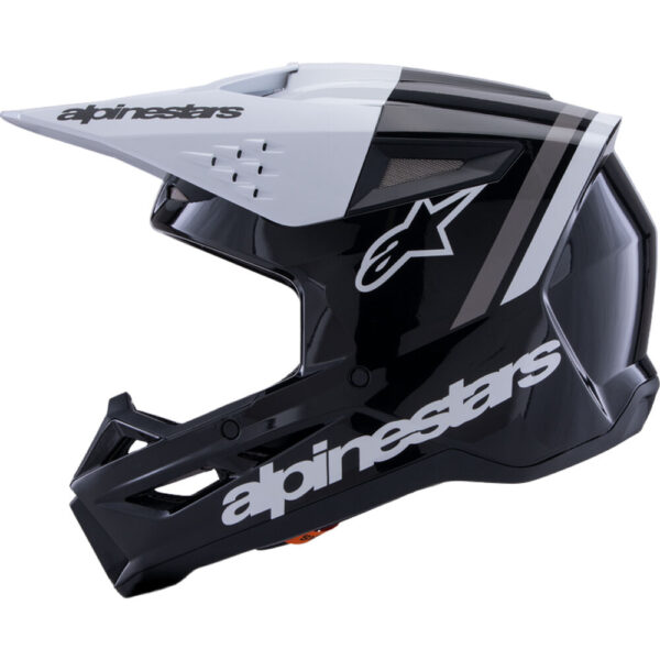 ALPINESTARS 2026 S-M3 RADIUM HELMET - BLACK/WHITE/GREY - Image 4