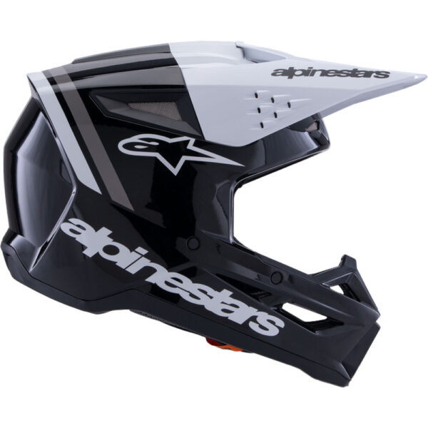 ALPINESTARS 2026 S-M3 RADIUM HELMET - BLACK/WHITE/GREY - Image 5