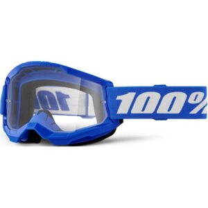100% STRATA 2 BLUE GOGGLES – CLEAR LENS