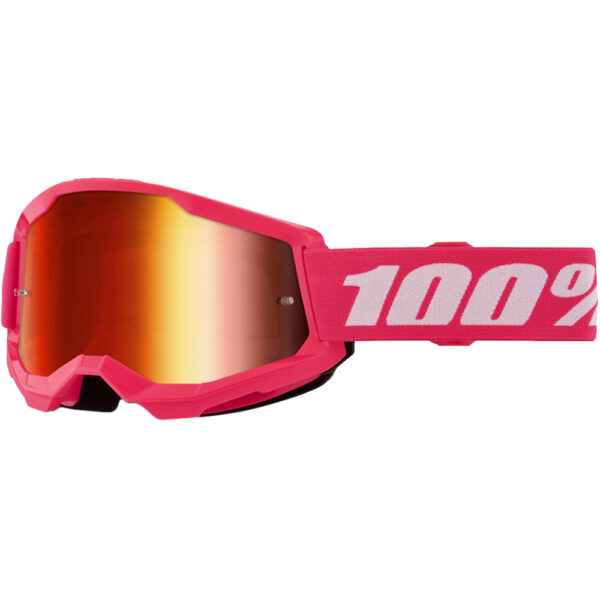 100% STRATA 2 PINK GOGGLES - RED MIRROR LENS