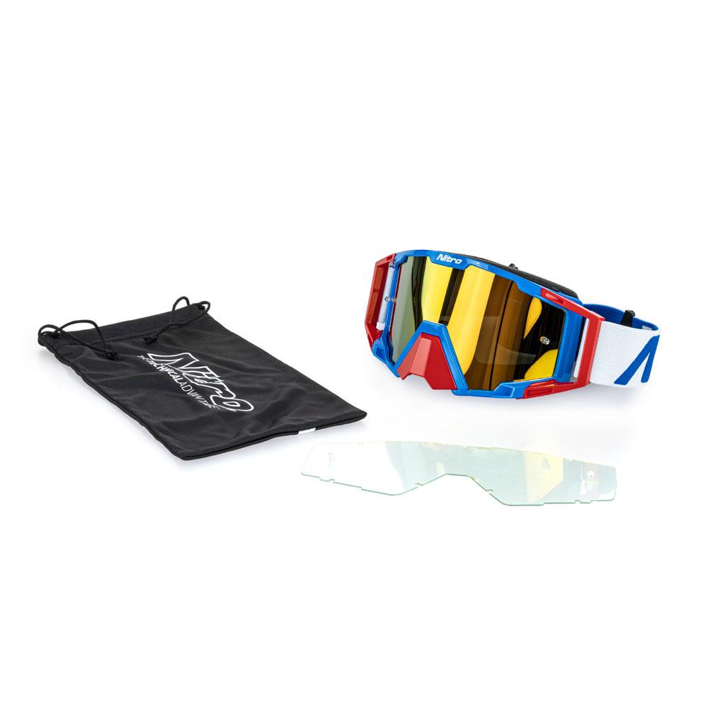 NITRO NV-100 MX GOGGLE - BLUE/RED/WHITE - Image 5
