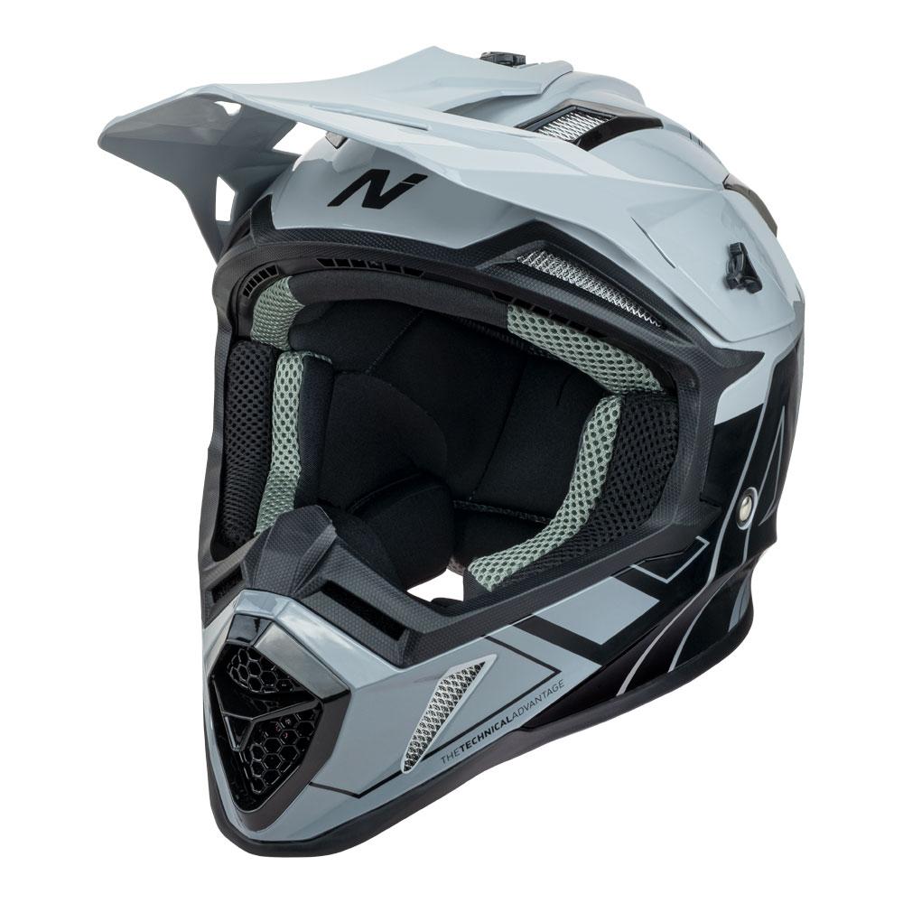 NITRO MX760 HELMET - GLOSS/GREY/BLACK - Image 3