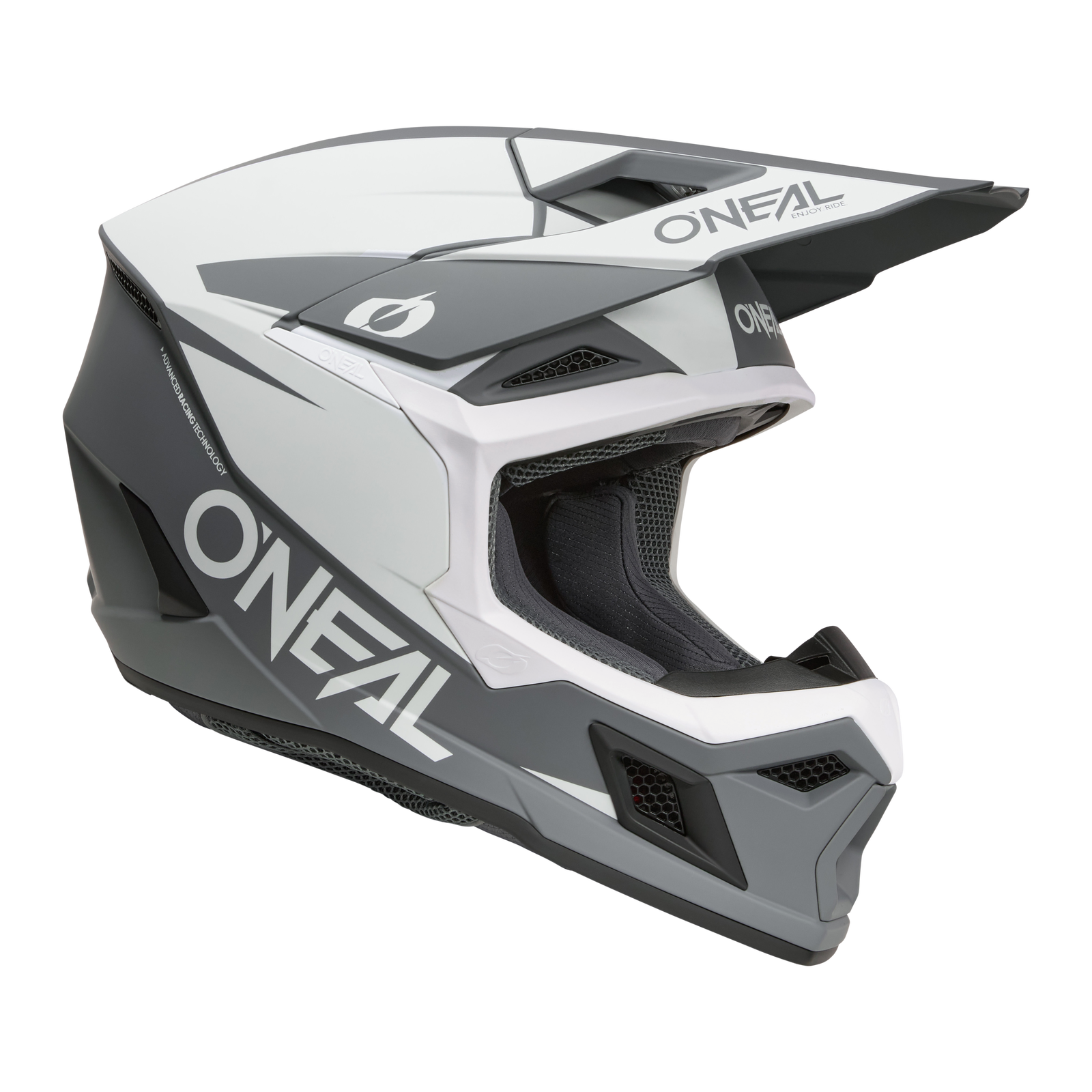 ONEAL 2026 3 SERIES SOLID V.26 MX HELMET - WHITE/BLACK - Image 2