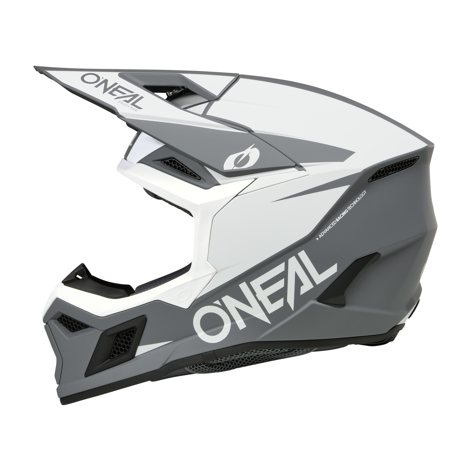 ONEAL 2026 3 SERIES SOLID V.26 MX HELMET - WHITE/BLACK - Image 3