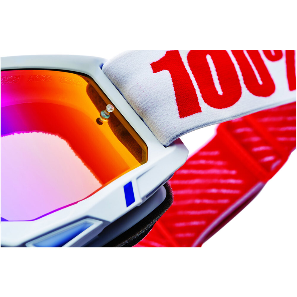 100% ACCURI 2 PURE GOGGLES - RED/BLUE MIRROR LENS - Image 3