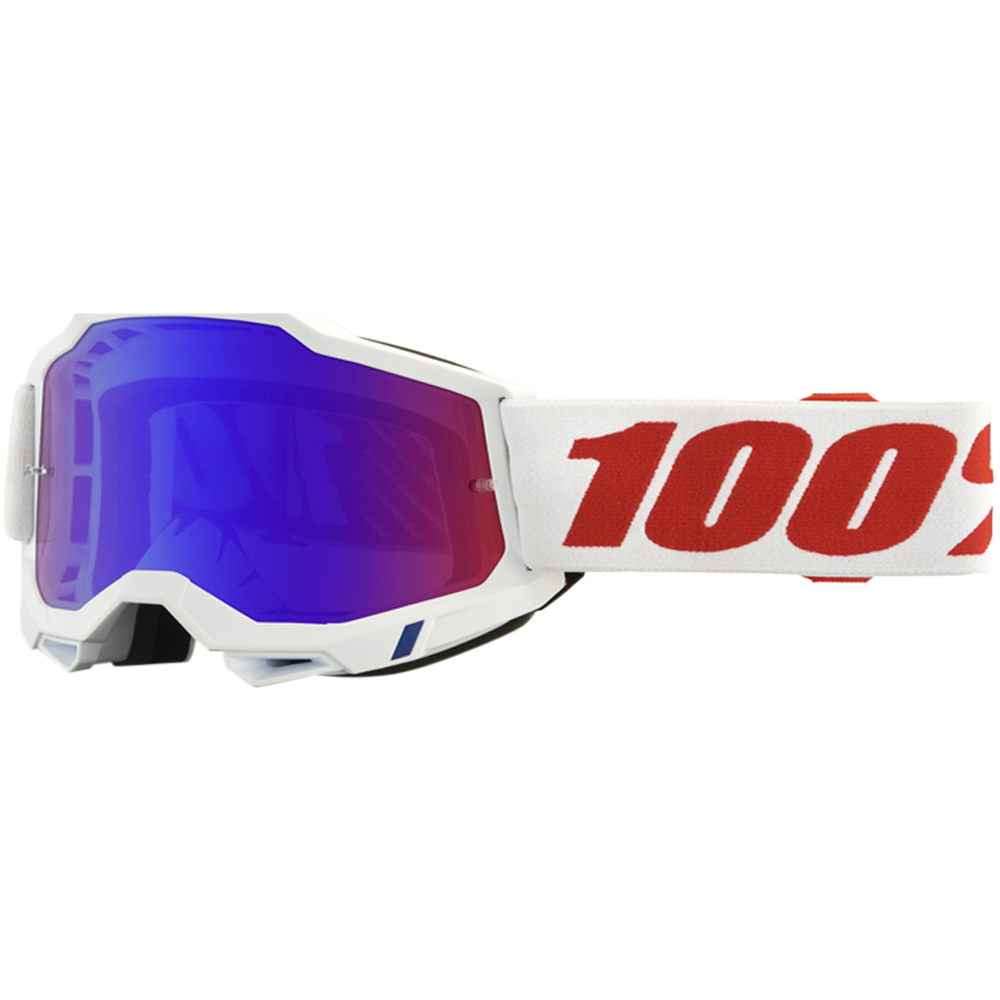 100% ACCURI 2 PURE GOGGLES - RED/BLUE MIRROR LENS