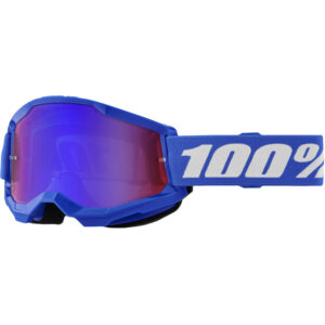 100% STRATA 2 GOGGLES – BLUE/RED/MIRROR LENS
