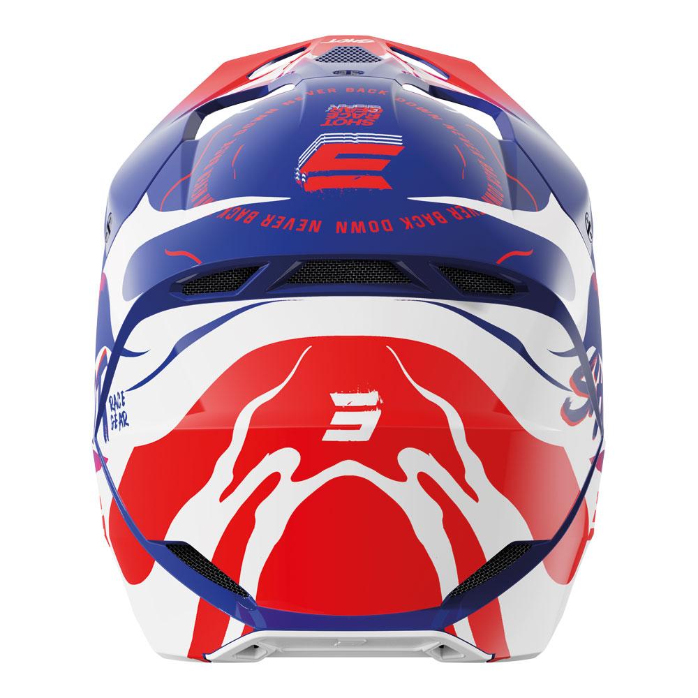 SHOT FURIOUS YOUTH BEAST MX HELMET - BLUE/RED GLOSSY - Image 2