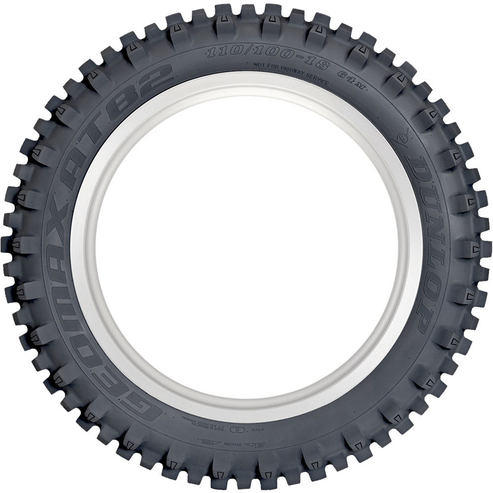 DUNLOP AT82 110/100-18 OFF ROAD RACING REAR TYRE - Image 2