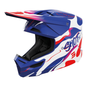 SHOT FURIOUS YOUTH BEAST MX HELMET - BLUE/RED GLOSSY