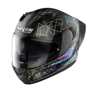 NOLAN N60-6 SPORT RAINDANCE HELMET – FLAT BLACK/MULTI COLOUR