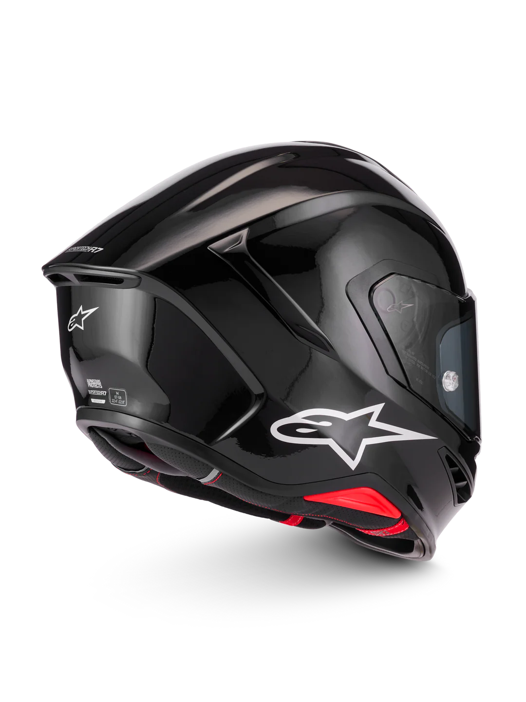 ALPINESTARS SR7 SOLID HELMET - BLACK/GLOSSY - Image 4