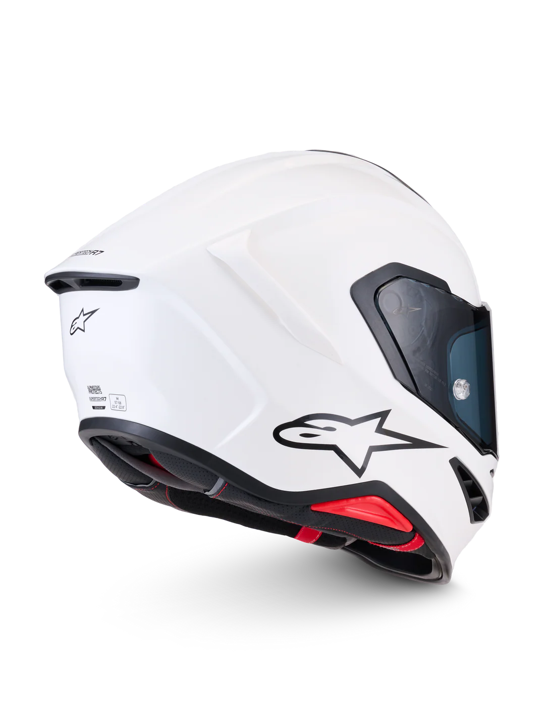 ALPINESTARS SR7 SOLID HELMET - WHITE/GLOSSY - Image 4