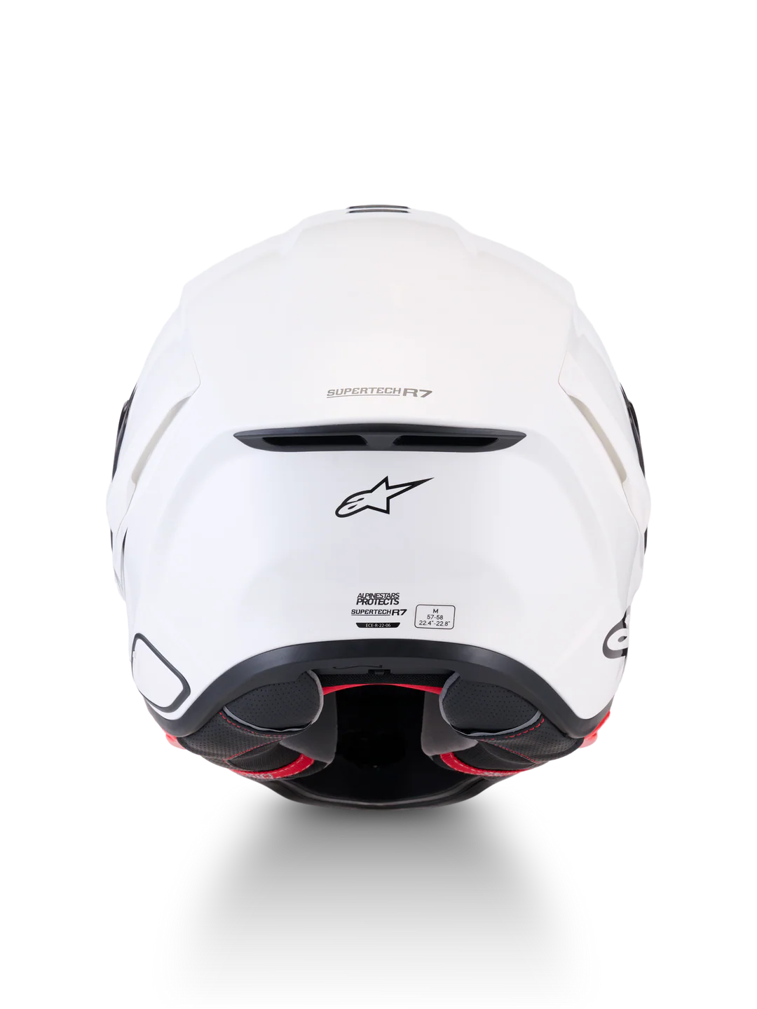 ALPINESTARS SR7 SOLID HELMET - WHITE/GLOSSY - Image 6
