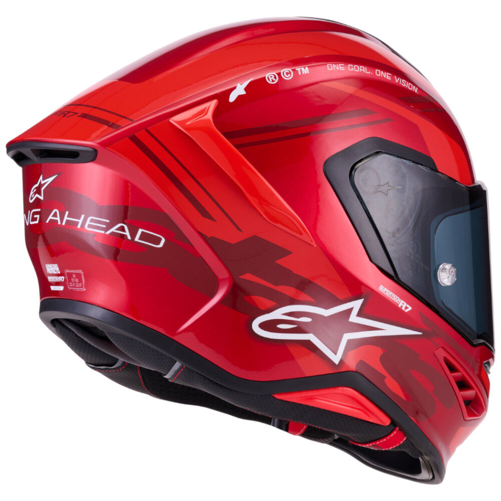 ALPINESTARS SR7 ACORE HELMET - RED/WHITE/GLOSSY - Image 2