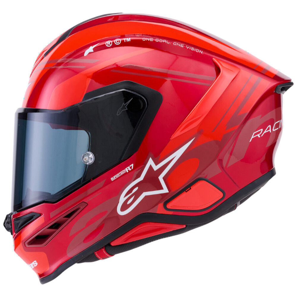 ALPINESTARS SR7 ACORE HELMET - RED/WHITE/GLOSSY - Image 4