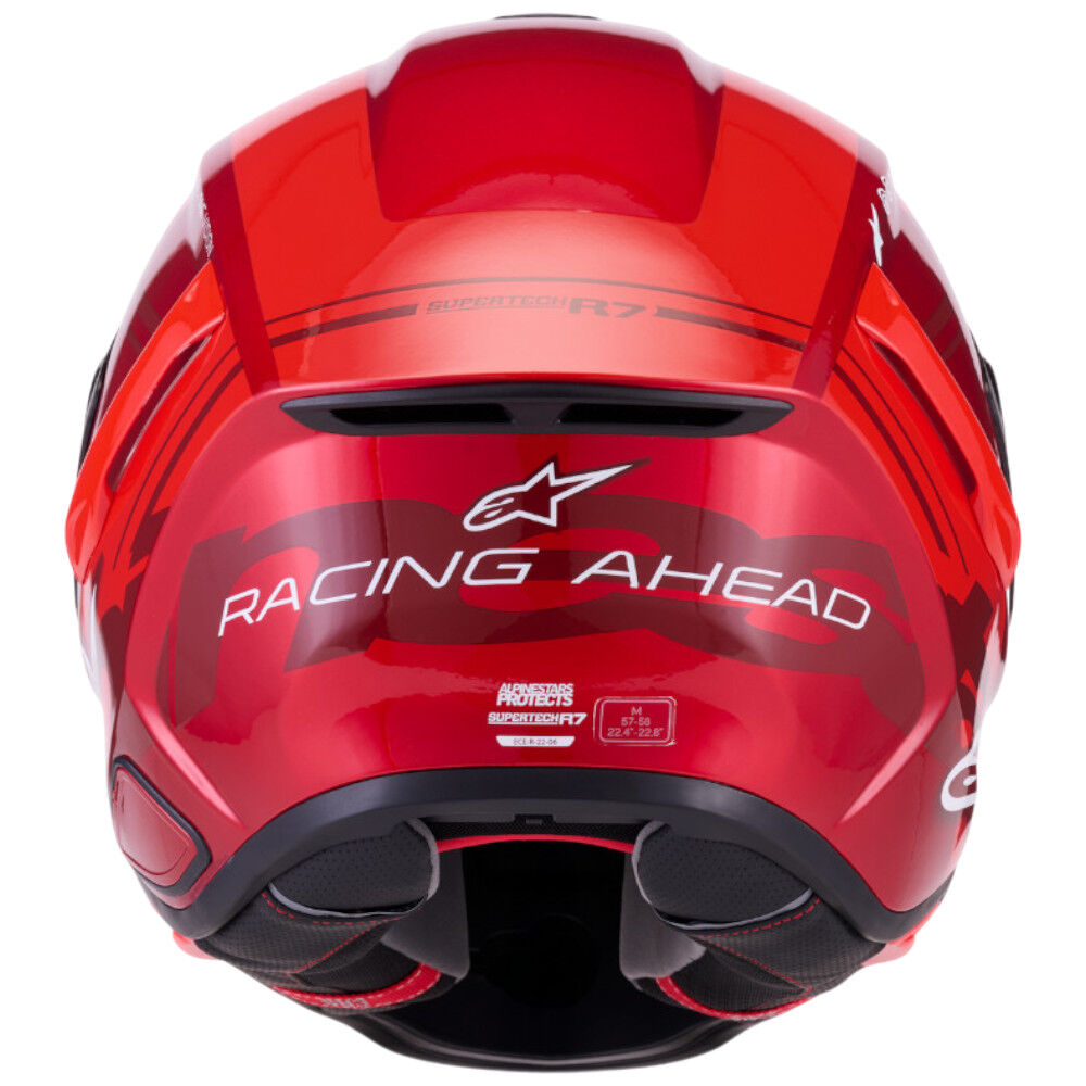 ALPINESTARS SR7 ACORE HELMET - RED/WHITE/GLOSSY - Image 5