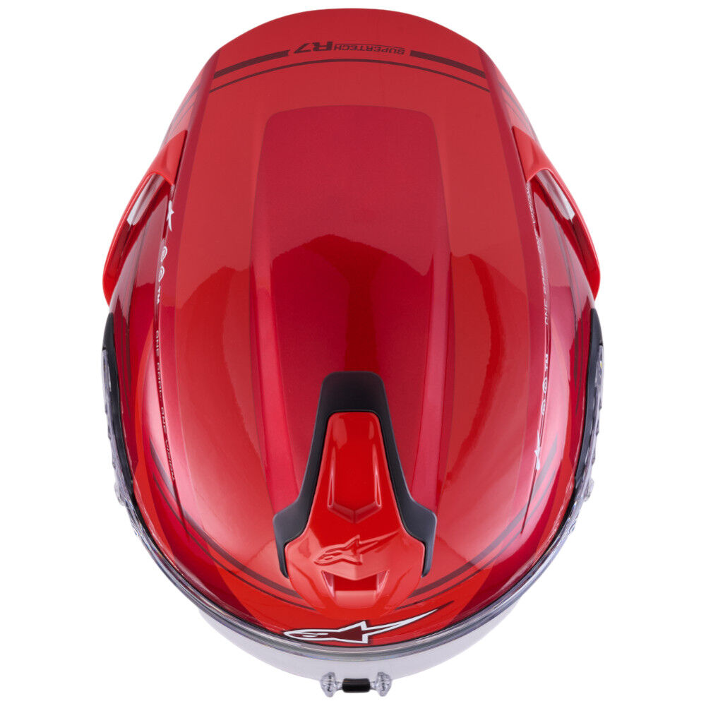 ALPINESTARS SR7 ACORE HELMET - RED/WHITE/GLOSSY - Image 6