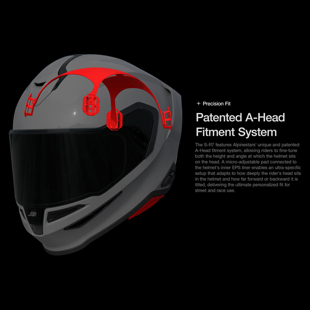 ALPINESTARS SR7 ACORE HELMET - RED/WHITE/GLOSSY - Image 7