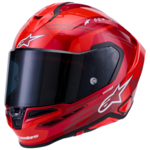 ALPINESTARS SR7 ACORE HELMET – RED/WHITE/GLOSSY