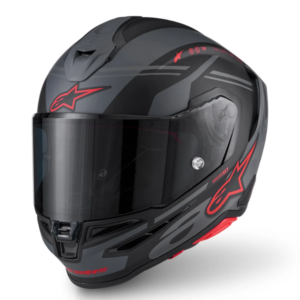 ALPINESTARS SR7 ACORE HELMET – BLACK/GREY/RED