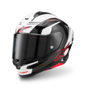 ALPINESTARS SR7 ACORE HELMET – RED/WHITE/GLOSSY