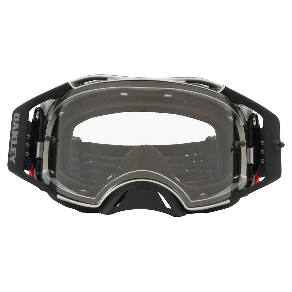 OAKLEY AIRBRAKE TUFF BLOCKS BLACK GUNMETAL GOGGLES - CLEAR LENS - Image 2