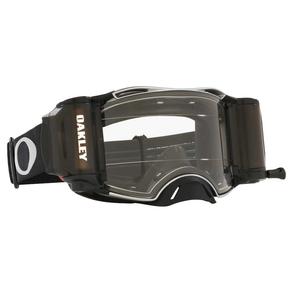 OAKLEY AIRBRAKE TUFF BLOCKS BLACK GUNMETAL ROLL-OFF GOGGLES - CLEAR LENS - Image 3