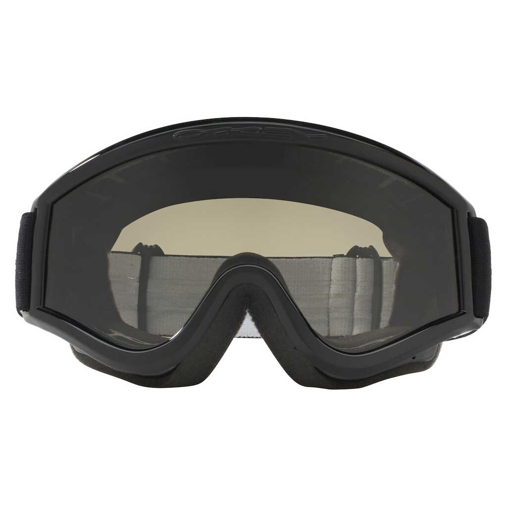 OAKLEY L FRAME JET BLACK GOGGLES - DARK GREY LENS - Image 2