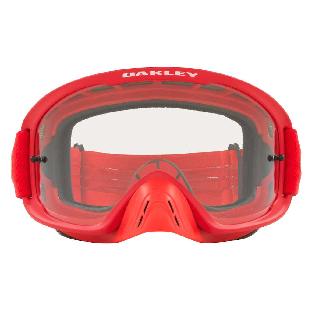 OAKLEY O FRAME 2.0 PRO MOTO RED GOGGLES - CLEAR LENS - Image 2