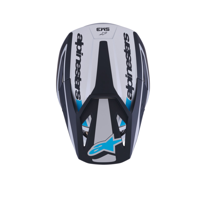 ALPINESTARS SM3 HEAT ECE 22.06 MX HELMET - SILVER/BLUE/BLACK - Image 7