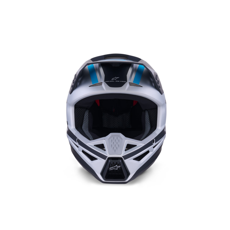 ALPINESTARS SM3 HEAT ECE 22.06 MX HELMET - SILVER/BLUE/BLACK - Image 3