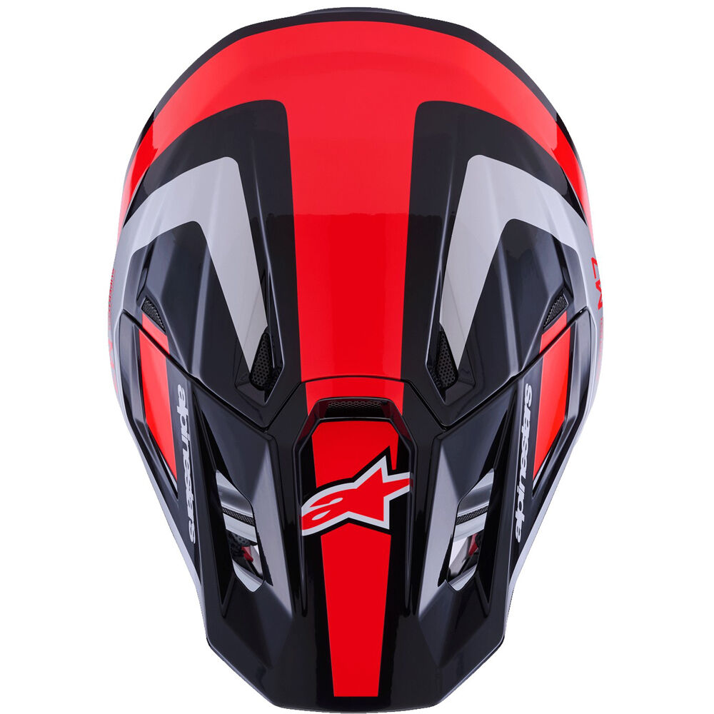 ALPINESTARS 2027 SM-7 RISE MX HELMET - RED/BLACK/SILVER - Image 7