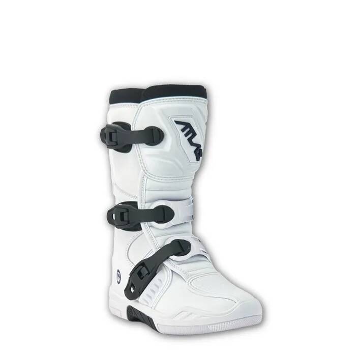 ATLAS TRACTION YOUTH MX BOOTS - WHITE - Image 2