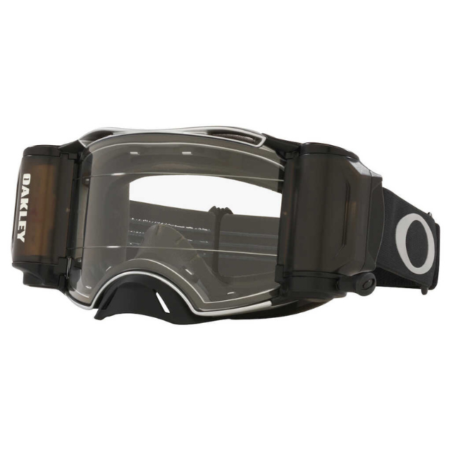 OAKLEY AIRBRAKE TUFF BLOCKS BLACK GUNMETAL ROLL-OFF GOGGLES - CLEAR LENS