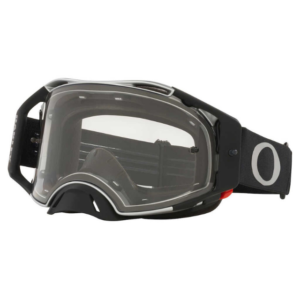 OAKLEY AIRBRAKE TUFF BLOCKS BLACK GUNMETAL GOGGLES - CLEAR LENS