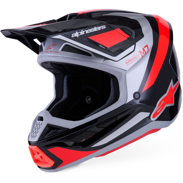 ALPINESTARS 2027 SM-7 RISE MX HELMET - RED/BLACK/SILVER