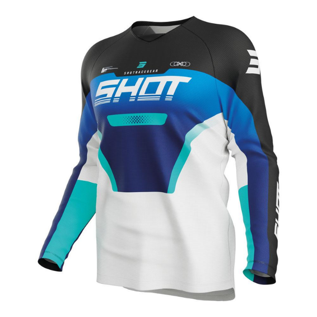 SHOT RACE GEAR DRAW KID STUCK MX JERSEY - BLUE