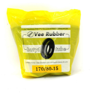 VEE RUBBER HEAVY DUTY MOTORCYCLE TUBE 170/80-15-1.5MM RIGHT ANGLE STEEL VALVE